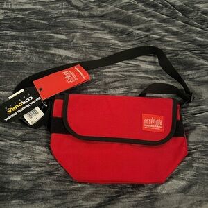 NWT Manhattan Portage Red Crossbody Bag